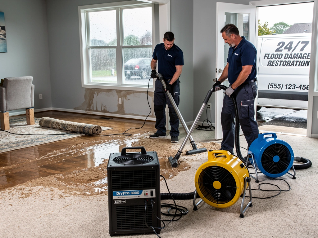 Flood damage restoration service